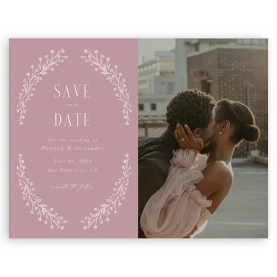 Dusty Rose, Pink Wedding Digital Save the Date - Nydia Photo