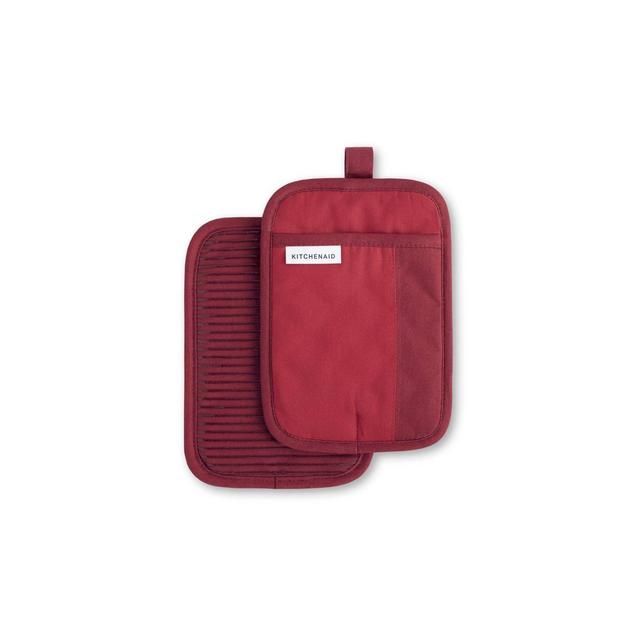 Kitchenaid 2pk Cotton Beacon Oven Mitts Red : Target