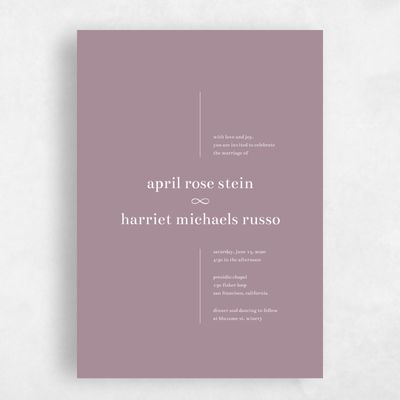 Purple Wedding Invitation - Powell Stamp