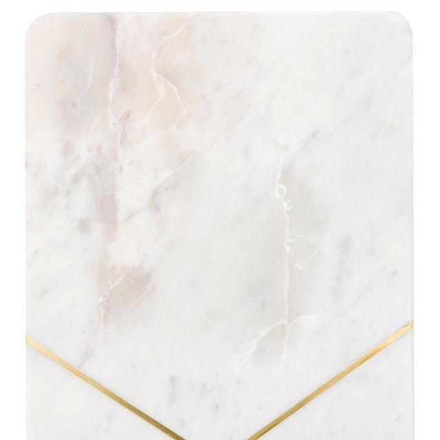 Brass Inlay Marble Platter