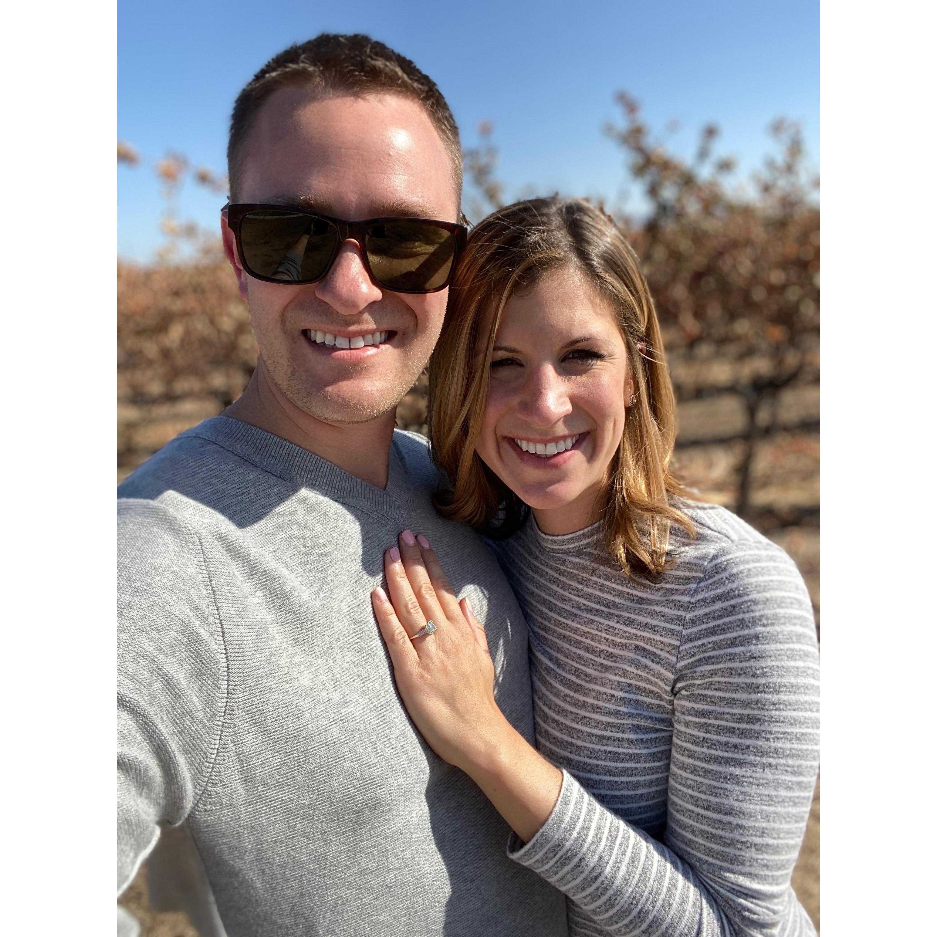This was moments after Aaron proposed!