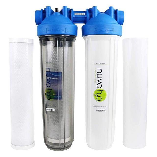 NuvoH2O Manor + Taste Complete Water Softener System, Includes 1 Manor Water Softener and 1 Taste Replacement Cartridge, Complete System
