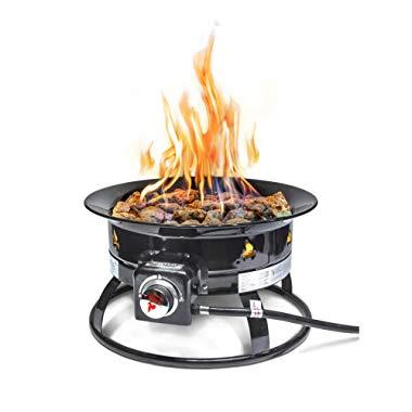 Outland Firebowl 893 Deluxe Outdoor Portable Propane Gas Fire Pit with Cover & Carry Kit, 19-Inch Diameter 58,000 BTU