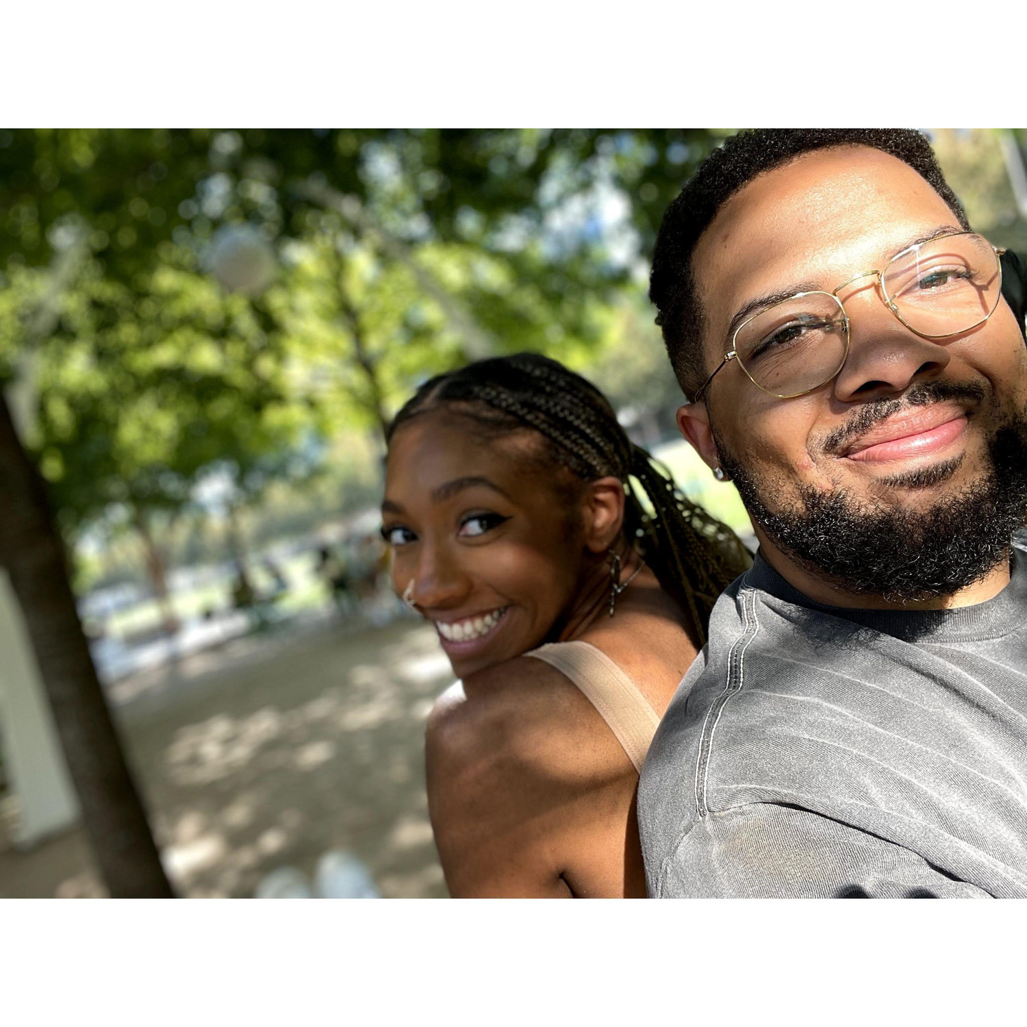 Their very first date (in person) lol!