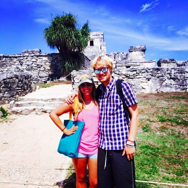 Our first photo together in Tulum (2015)