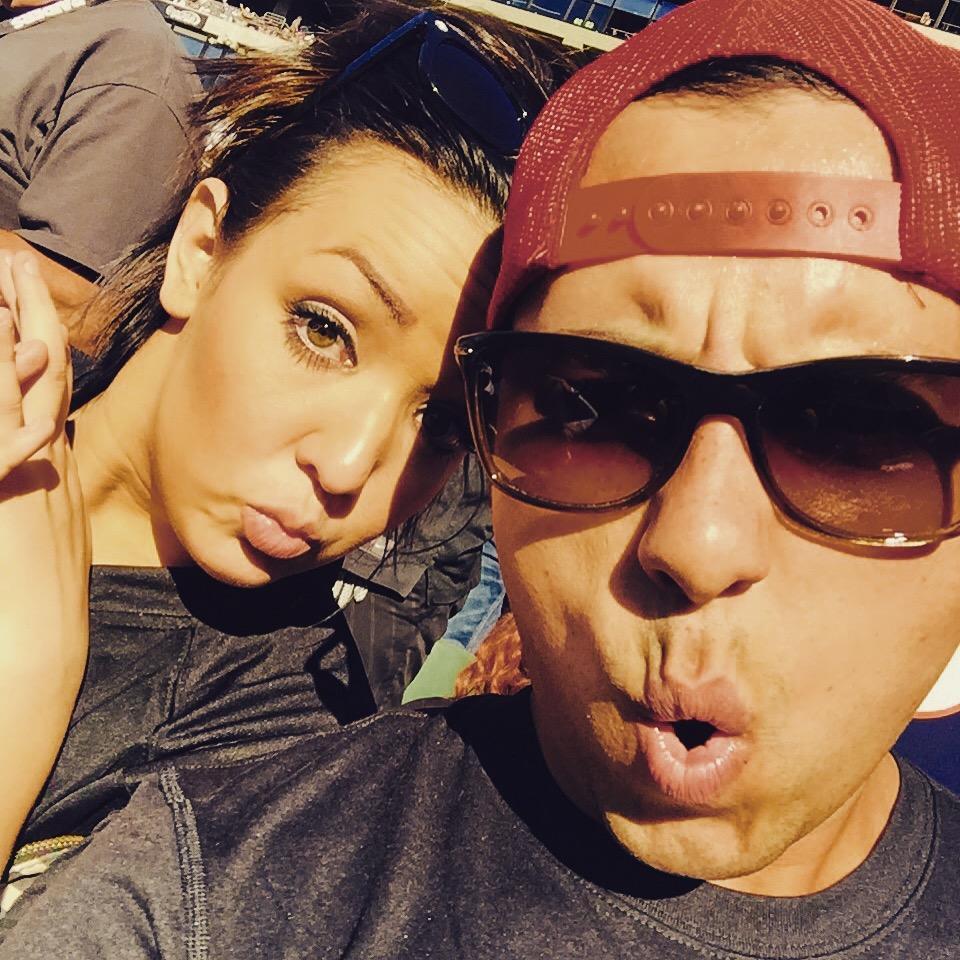 Our first professional football game together! Go Raiders! For photo sake, it was a Raider v. Denver Game, and the only time he's worn RAIDER gear and it was caught on camera.