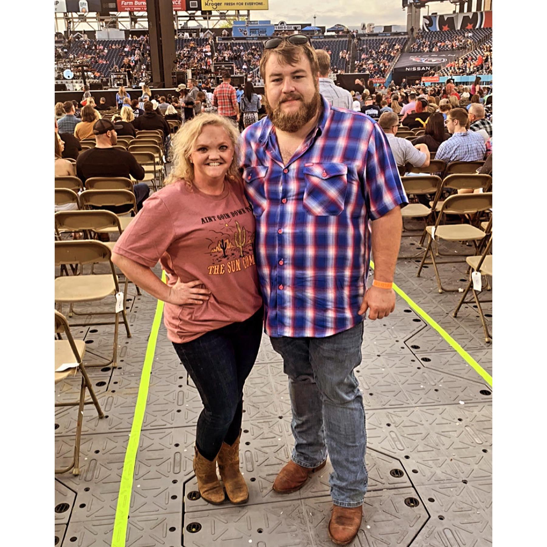 Max got awesome tickets to Garth Brooks in Nashville!