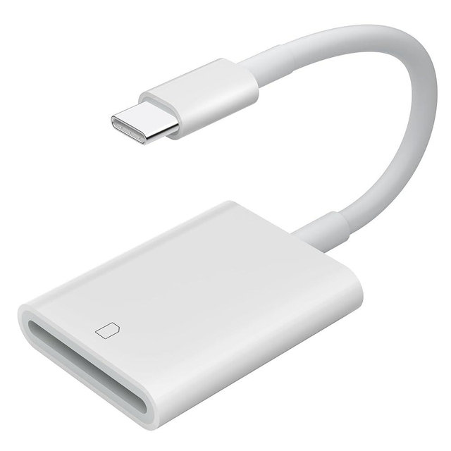 TIANSONG USB C SD Card Reader for Mac/iPhone 15/iPad/MacBook,USB-C Memroy Card Reader USB C to SD Card Adapter Trail Game Camera Viewer for MacBook Air/Pro iMac M1 M2 Android Galaxy S22/S23 (White)