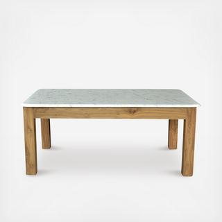 Teak & Marble Coffee Table