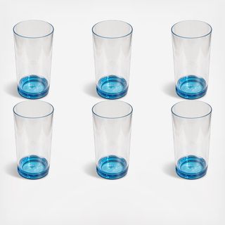 Color Base Acrylic Jumbo Glass, Set of 6