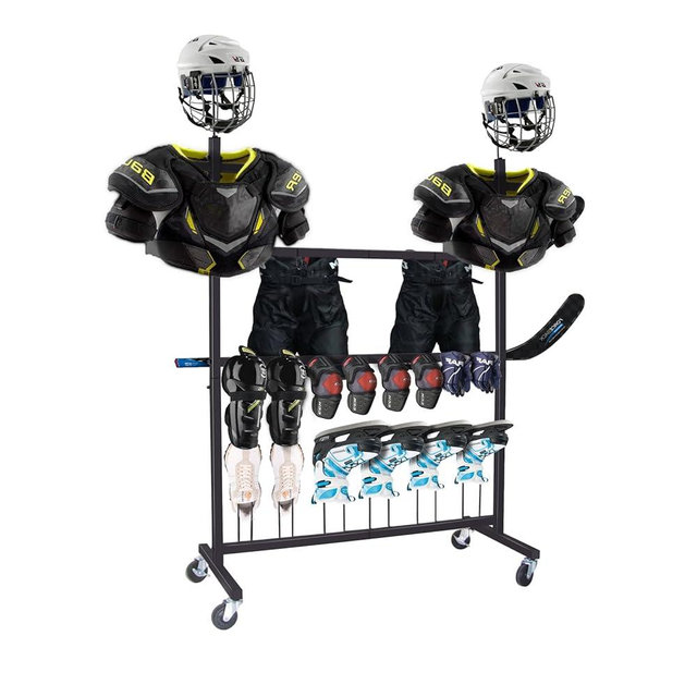 ztysn Hockey Gear Drying Rack - Ice Hockey Stick Holder Field Hockey Equipment Dryer - Large Hockey Display Storage Rack Sports Metal Tree Stand for Lacrosse (Patent Protected)
