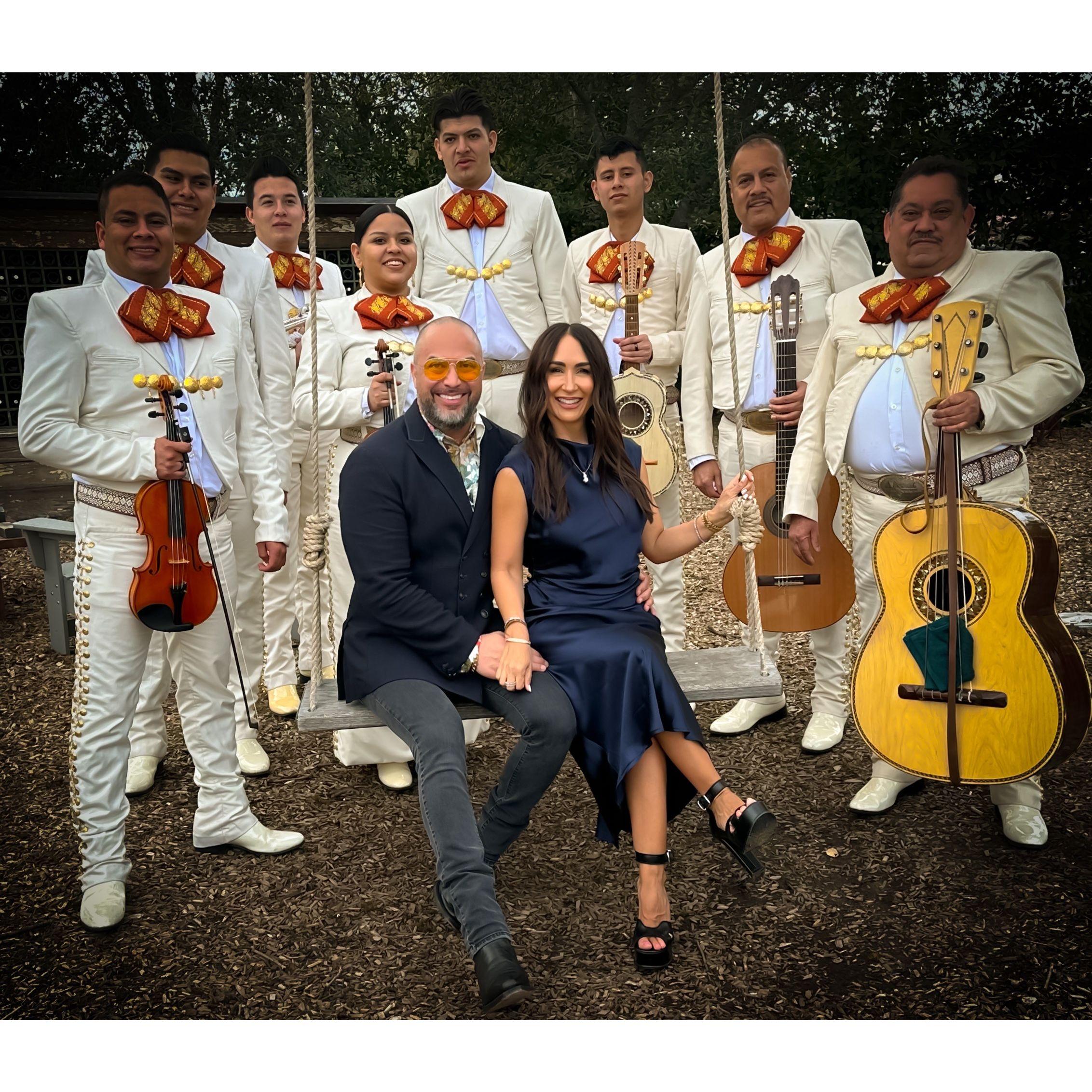 At a beautiful wedding in the Napa Valley. One of our many, many return trips to the place we fell in love!