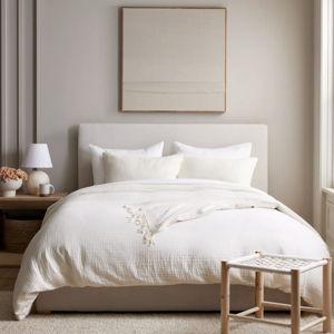 Organic Airy Gauze Duvet Cover | Quince in Undyed