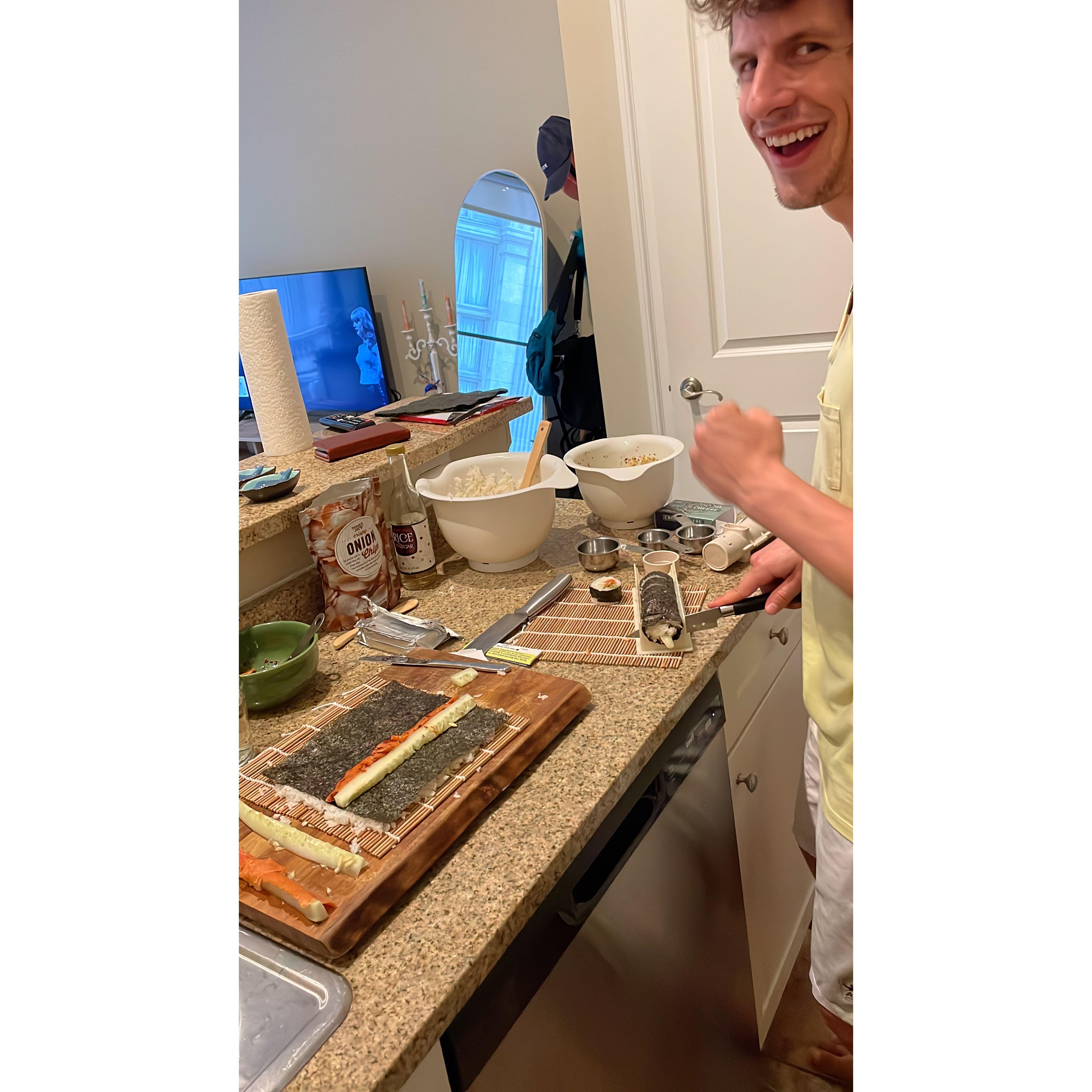 Making sushi in Philly!