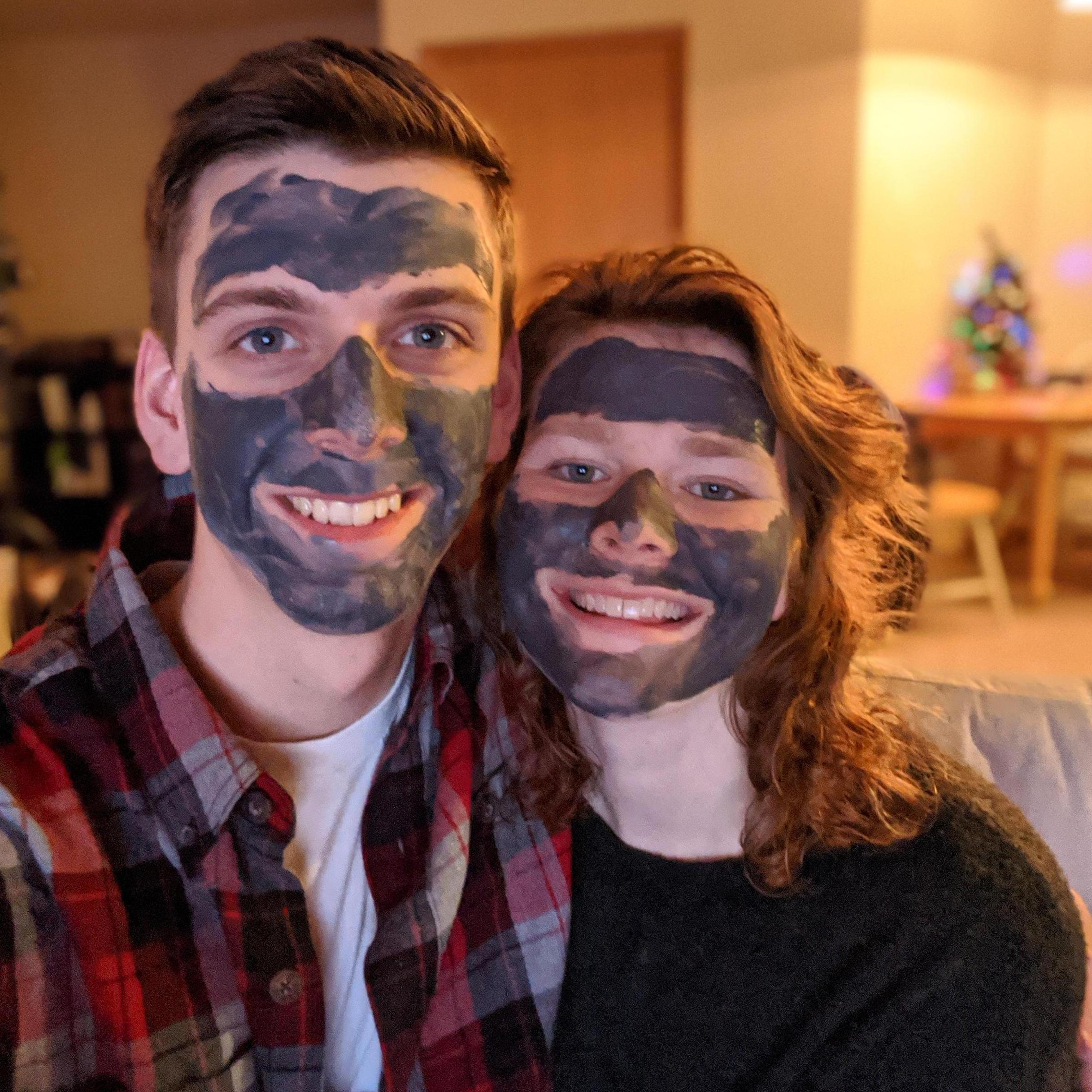 Face masks by the fire! December 2019