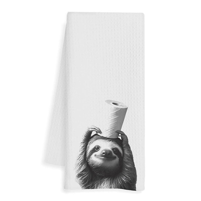 WFSM Sloth Gifts Hand Towels - Sloths Decorative Towels for Bathroom, Sloth Gifts for Kids, Decorative Hand Towels for Bathroom, 16×24 Inches