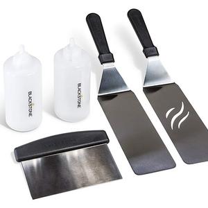 North Atlantic Imports LLC - Blackstone Signature Griddle Accessories, Restaurant Grade, 2 Spatulas, 1 Chopper Scraper, 2 Bottles, FREE Recipe Book, 5 Piece Tool Kit for BBQ Grill, great for Flat Top Cooking, Camping and Tailgating