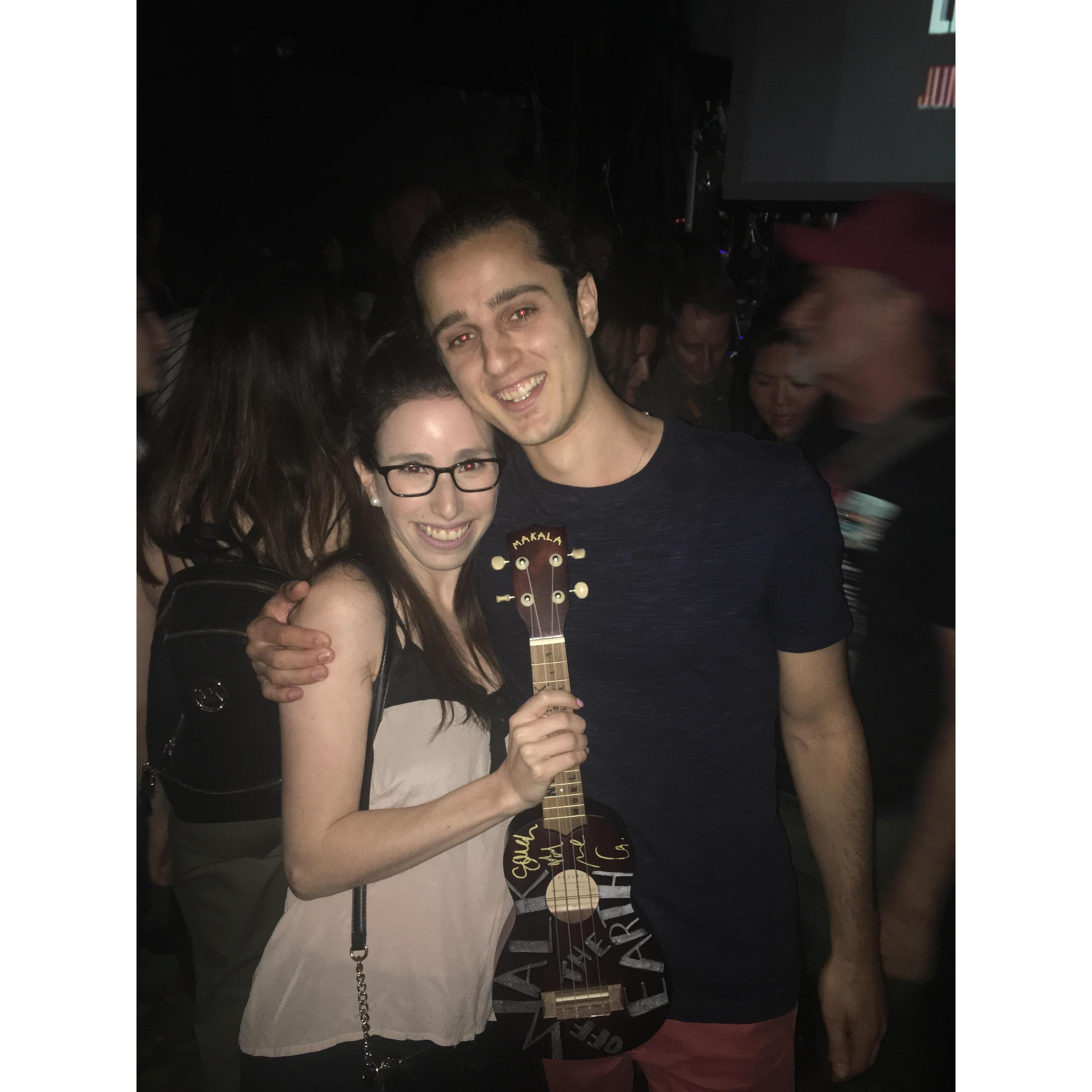 Shai surprised Aaron with a "Walk Off The Earth" concert (one of their favorite bands) for his b-day. Who the ukulele was really meant for when WOTE looked at us from the stage, we may never agree ;)