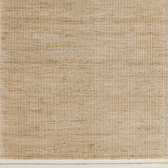 Santa Cruz Jute/Wool Blend Cream Border Area Rug 8'x10'