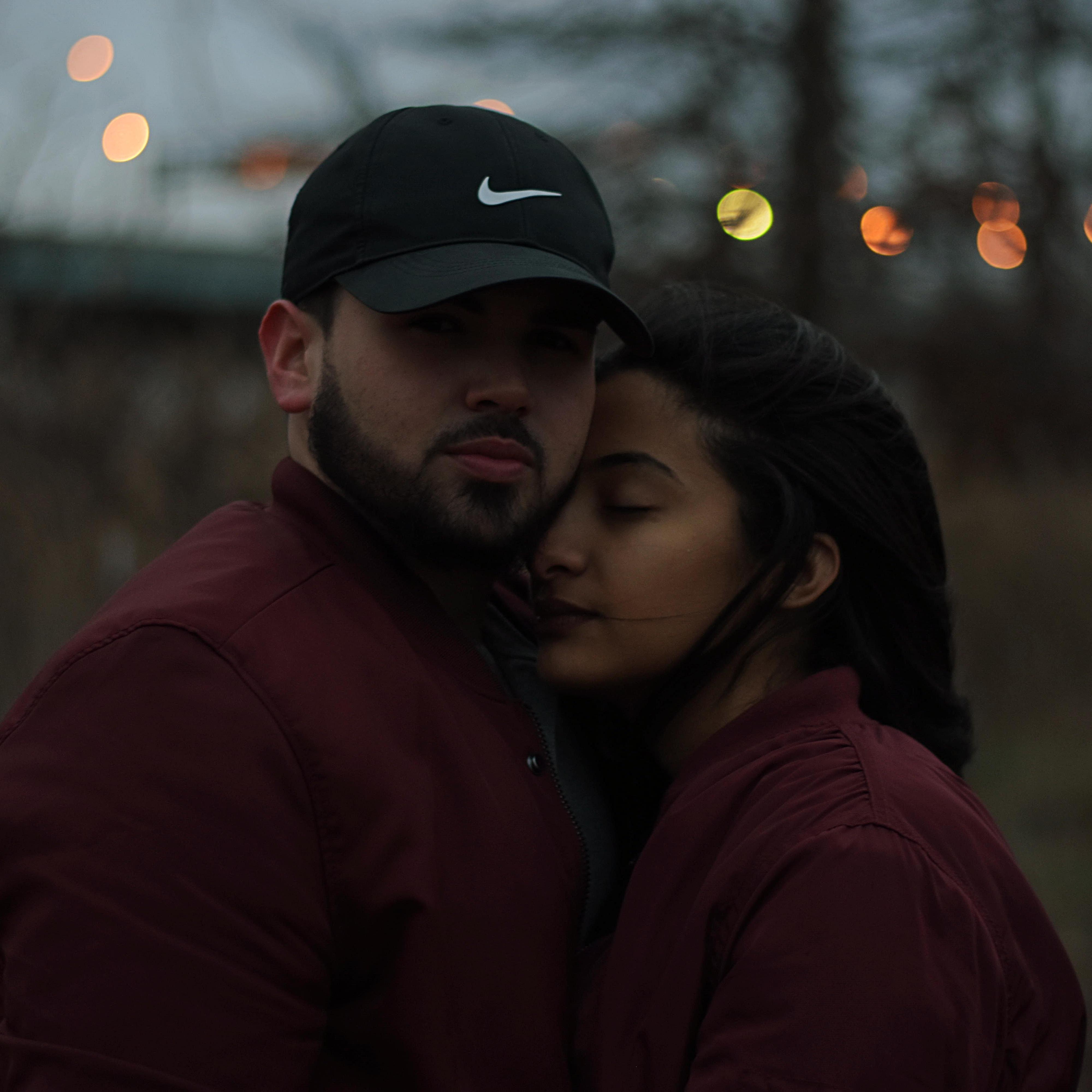 At our favorite park where we shared our first kiss!
