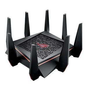 ASUS Gaming Router Tri-band WiFi (Up to 5334 Mbps) for VR & 4K streaming, 1.8GHz Quad-Core processor, Gaming Port, Whole Home Mesh System, AiProtection network with 8 x Gigabit LAN ports(GT-AC5300)