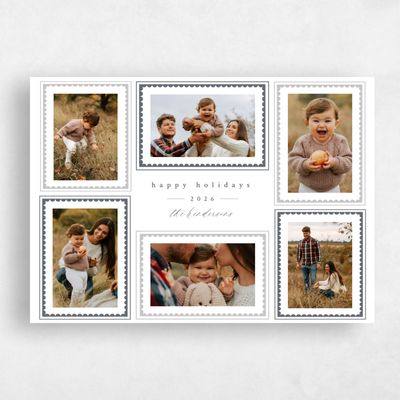 Charcoal, White Holiday Card - Northbrook