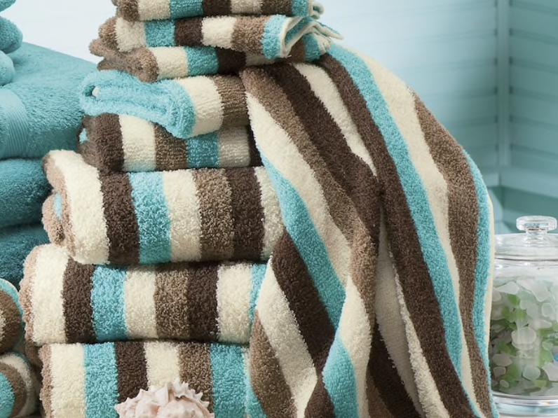 12-pc. Serene Towel Set - Seaside Stripe