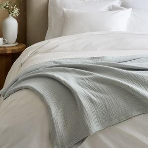 Organic Airy Gauze Blanket in Mist - King
