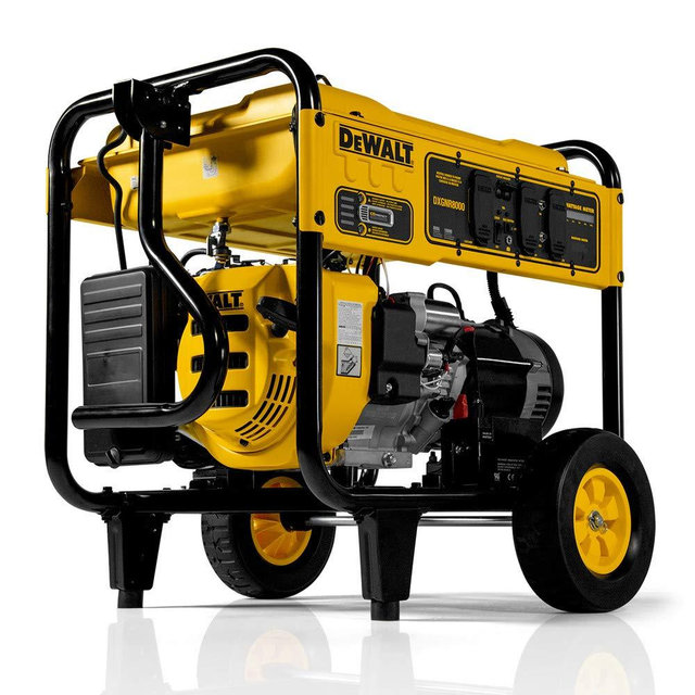 DeWalt 10,000 Starting Watt Portable Gas Generator, Electric Start with Battery, 420cc Engine, Smart Runtime Wattage Meters, CO Protect, Idle Control, Home Backup Emergency Jobsite Power, 49 State