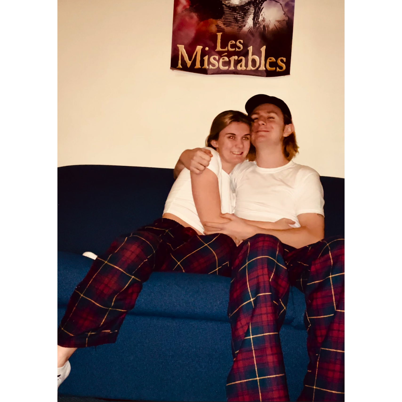 A pic from of our annual-matching-pajama-pants-Christmas-picture tradition