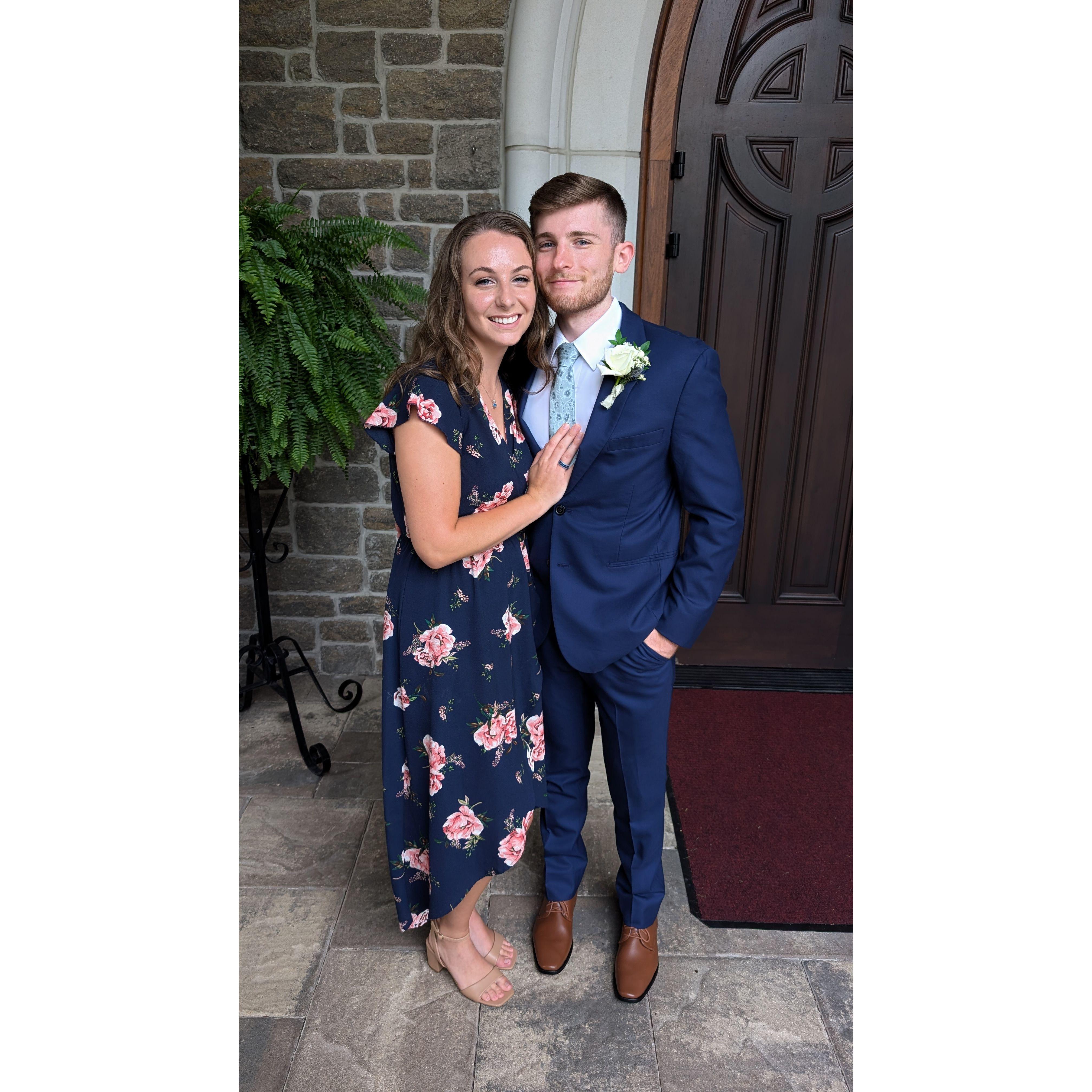 Where Kristin found out just how good Grant looked in a blue suit