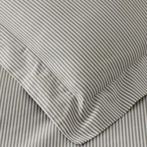 Classic Stripes and Plaids Cool Yarn-Dyed Cotton Percale Bed Sheet Set - Stripe Tan, Full
