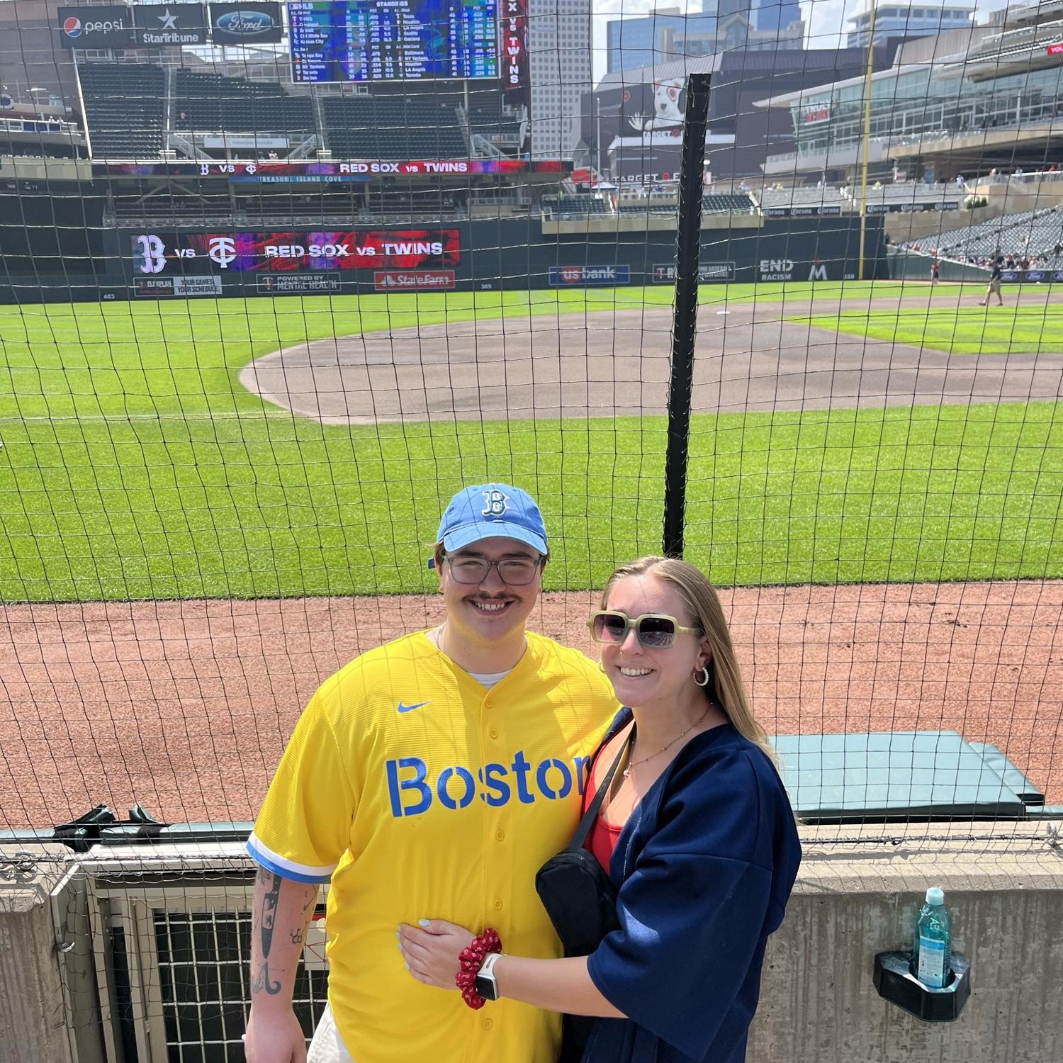 1st Annual Red Sox v Twins game together