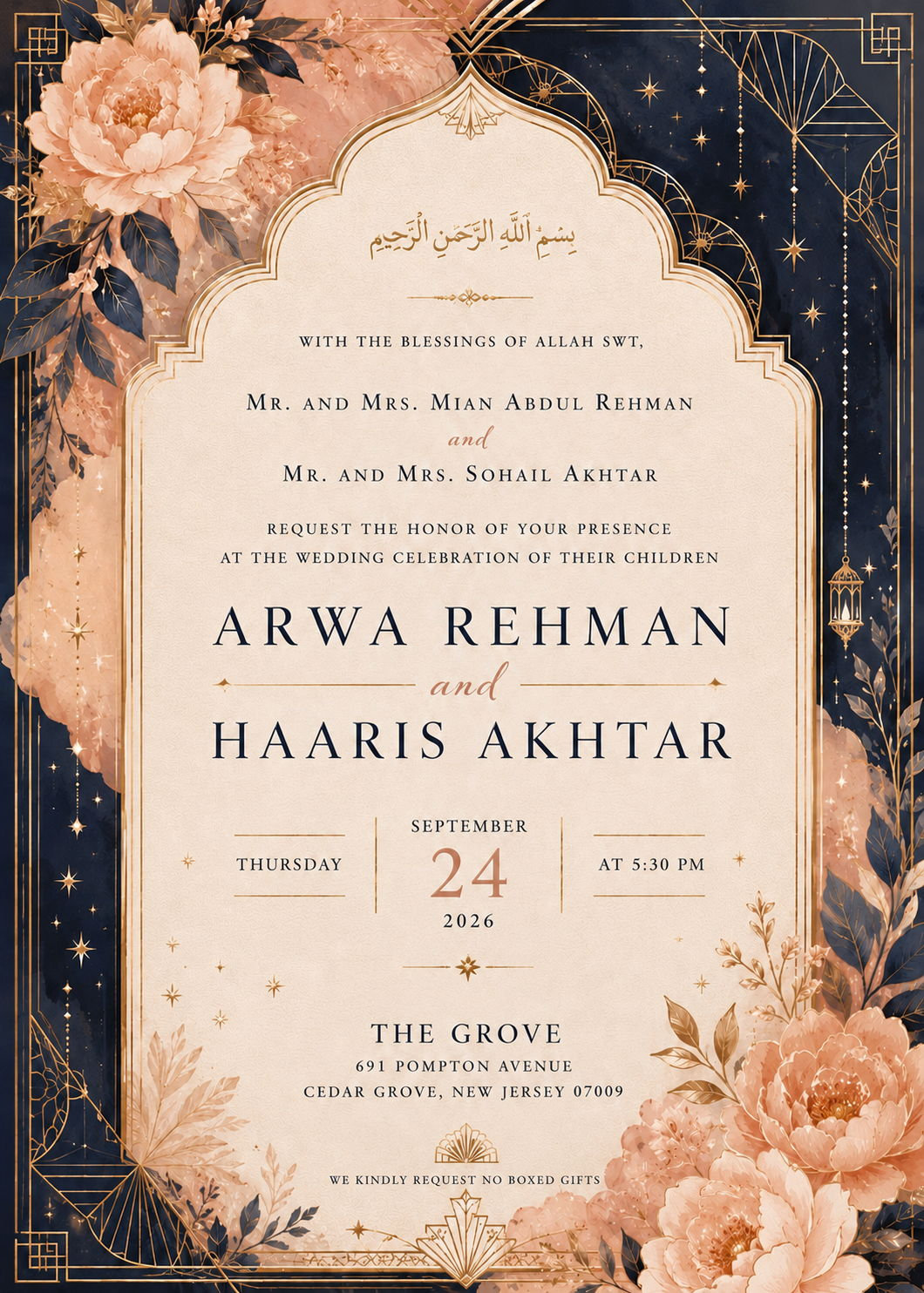 The Wedding Website of Haaris Akhtar and Arwa Rehman