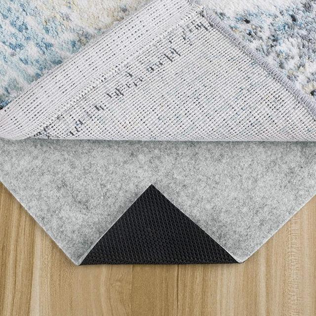 MAYSHINE - 2' x 8' - Dual Layer Felt + Rubber Rug Pad Grip Cushion | Non Slip Mat Protects Hard Floors, Secures Rug Position, and Reduces Noise
