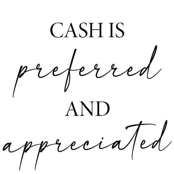Cash and checks at Shower & Wedding Preferred and Appreciated over Cash Fund/Venmo