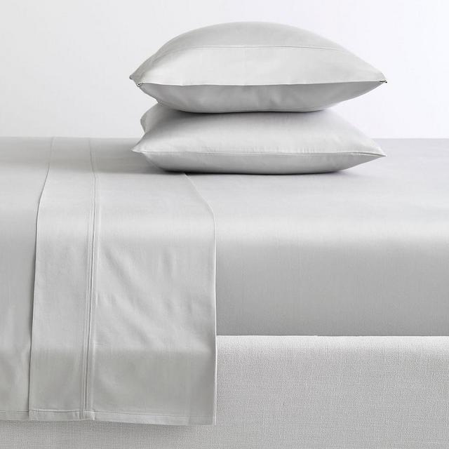 700-Thread-Count Sateen Sheet Set, Queen, Smoke Gray