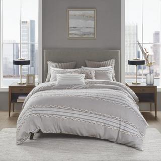 Lennon Organic Cotton Jacquard Comforter Set