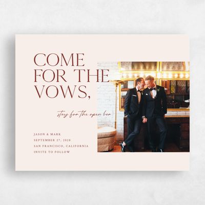 Linen, Beige Wedding Save the Date - Celeste Photo