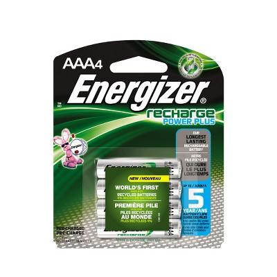 Energizer Recharge Power Plus AAA Batteries 4 ct (NH12BP-4)