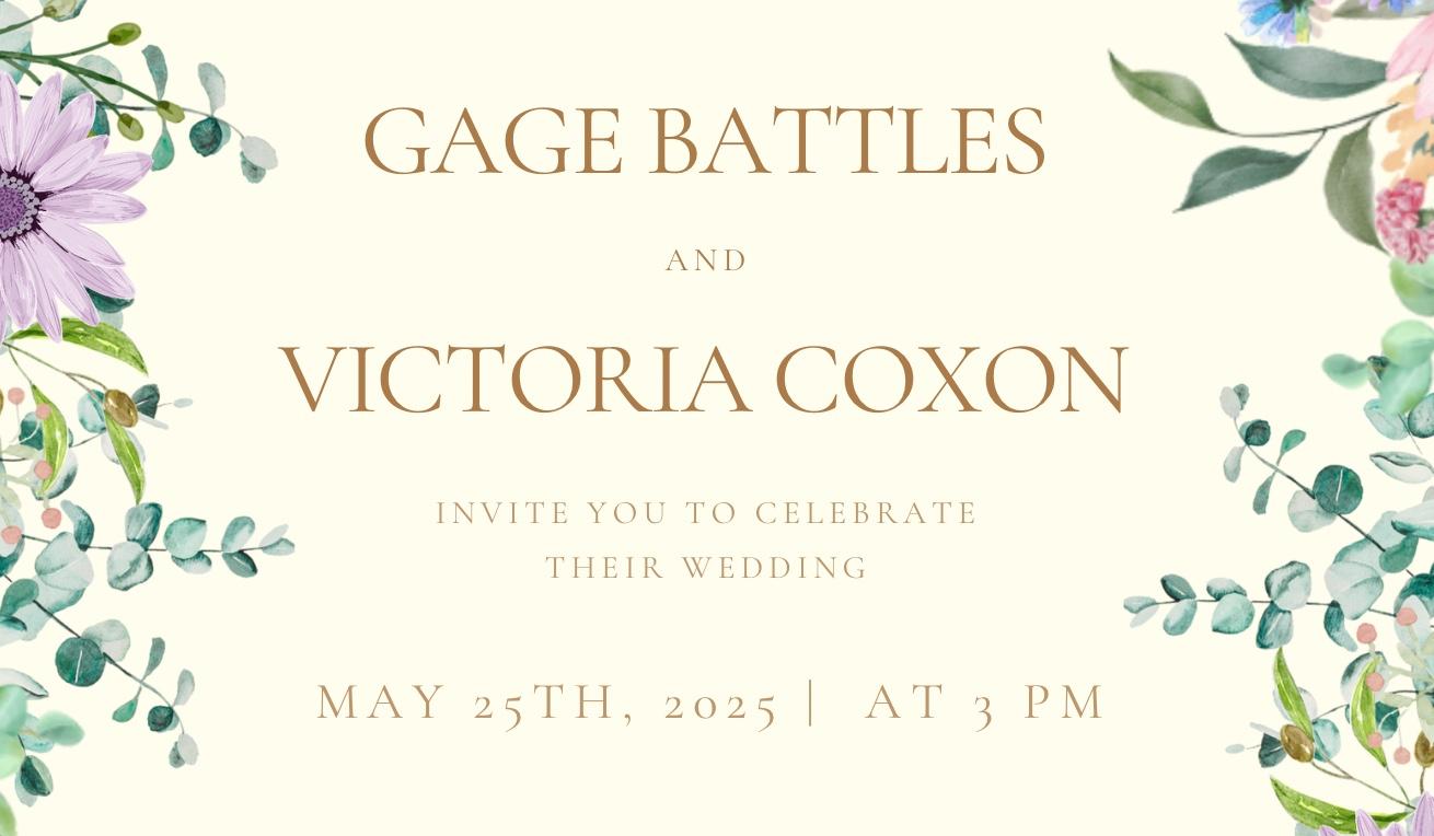 The Wedding Website of Tori Coxon and Gage Battles