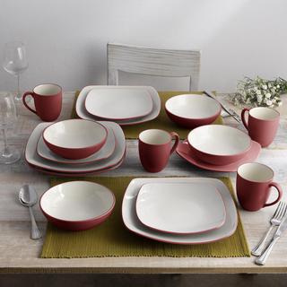 Colorwave Square 16-Piece Dinnerware Set, Service for 4