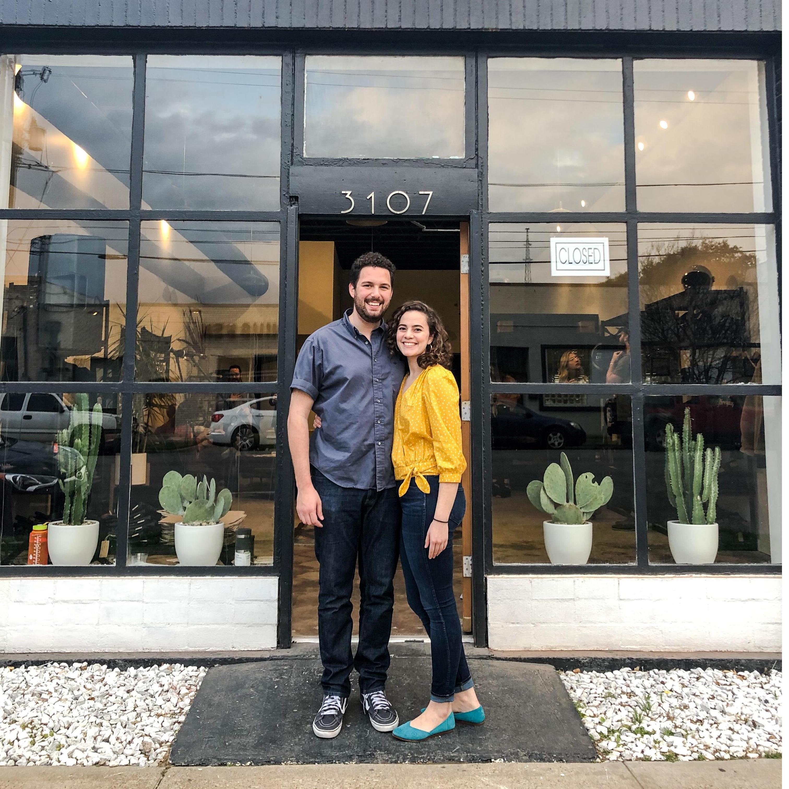 Before we played music for a small wedding at Deep Ellum Denim.