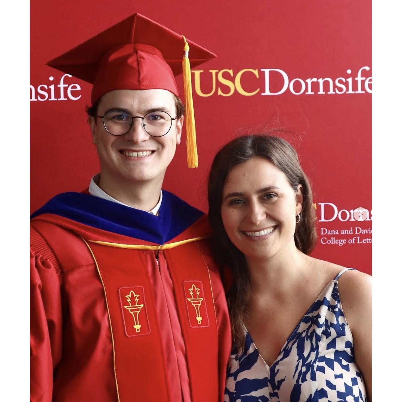 Grant graduated with a mathematics PhD from USC in May 2023. So proud!