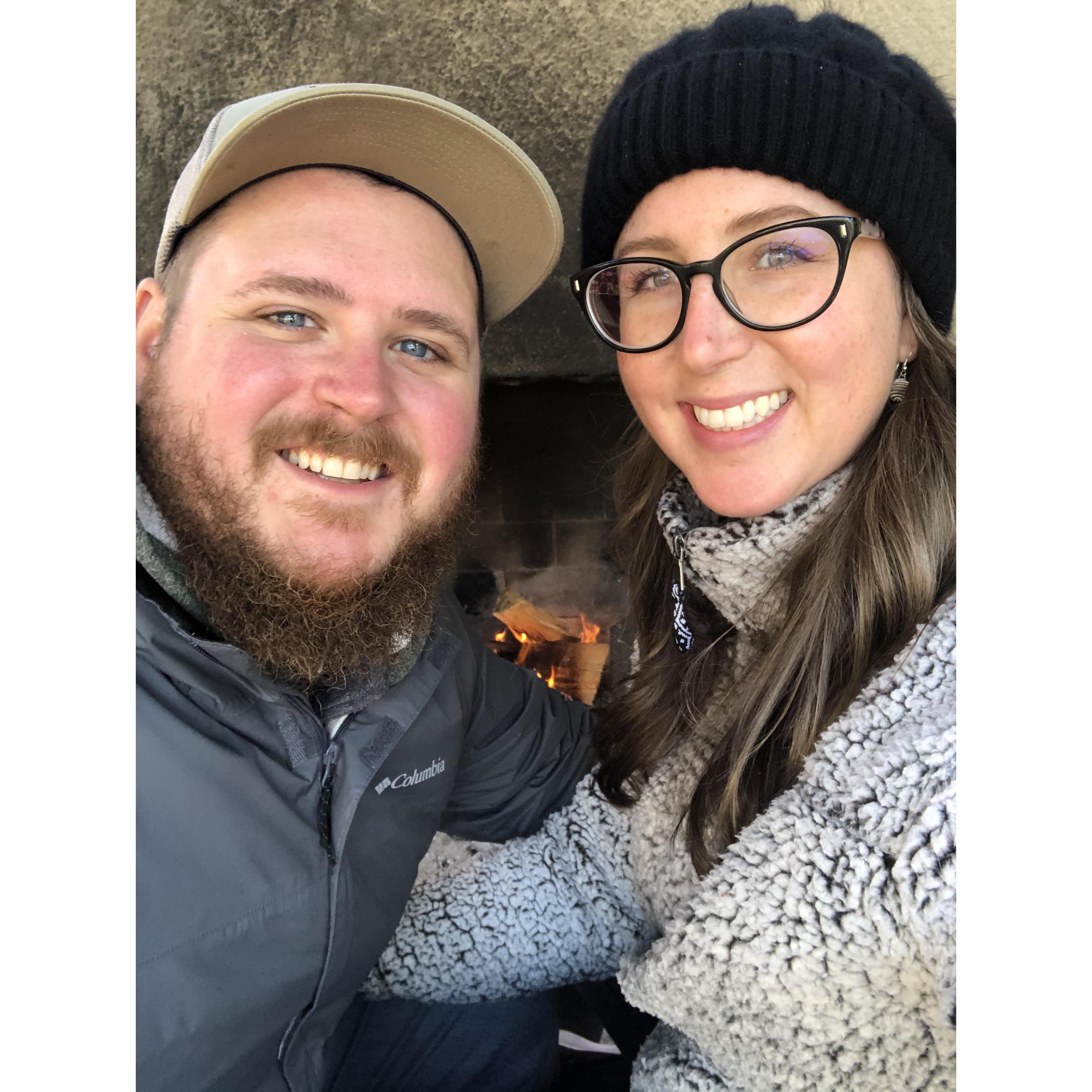 Beers and fire after Autum said "YES!"