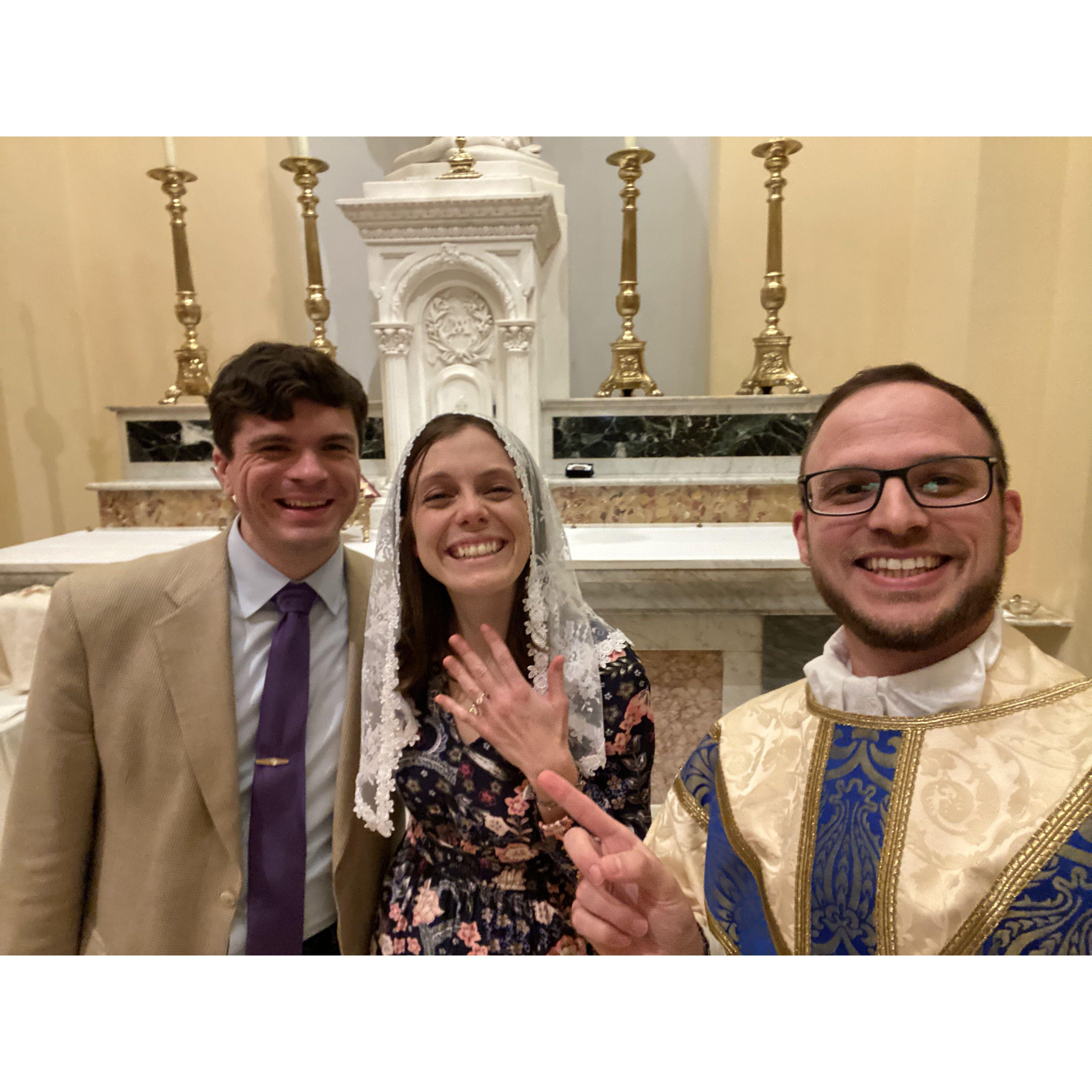 Fr. Luke Koski helped with the proposal, and he was VERY excited for us!