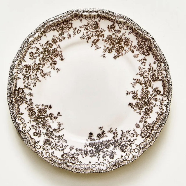 FLORAL EARTHENWARE SIDE PLATE