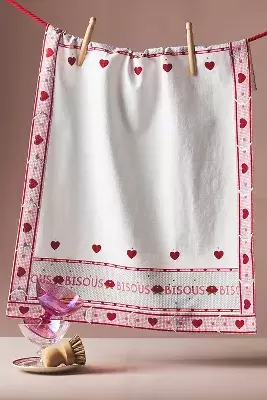 The Bistro Tile Dishtowel: Valentine's Edition