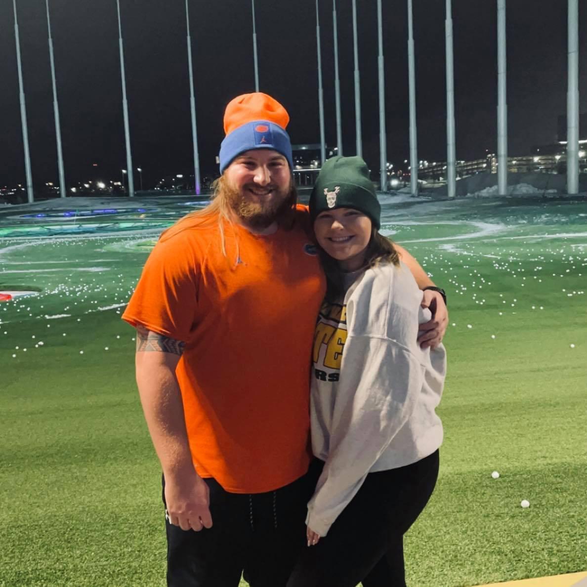 One of our first dates. Top Golf, 2021