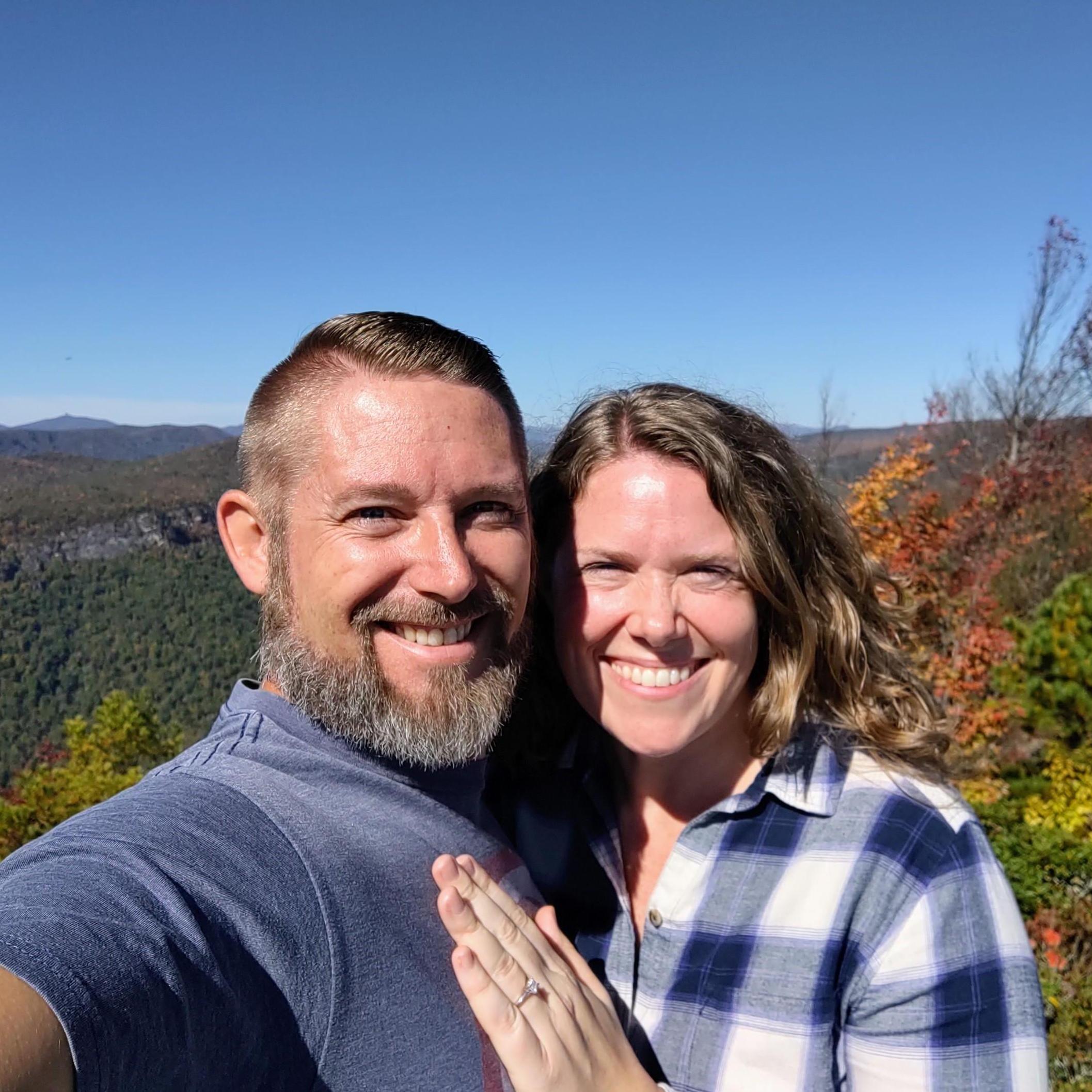 October 2021 - newly engaged and beaming.